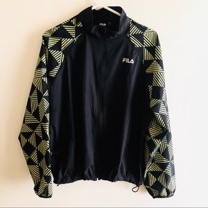 Fila Reflective Running Packable Jacket Black Zip